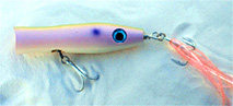 Calamari surface plugs, calamari popper lures