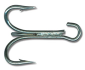 Mustad 3X Strong Tinned Open Eye Treble Hooks